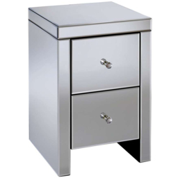 Birlea Seville 2 Drawer Mirrored Bedside Table - thumbnail 2