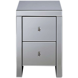 Birlea Seville 2 Drawer Mirrored Bedside Table - thumbnail 3