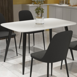 Core Products Aspen 2 Seater Rectangular Dining Table White and Black
