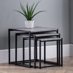 Julian Bowen Staten Concrete Nest of Tables Set of 3