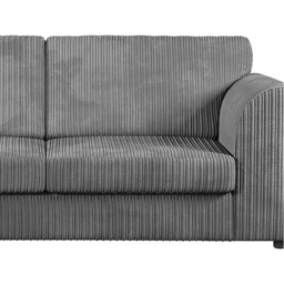 Luxor 4 Seater Grey Jumbo Cord Long Sofa with Full Back - thumbnail 4