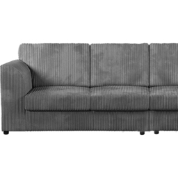 Luxor 4 Seater Grey Jumbo Cord Long Sofa with Full Back - thumbnail 3