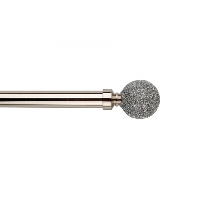 Quartz 170cm Silver Curtain Pole
