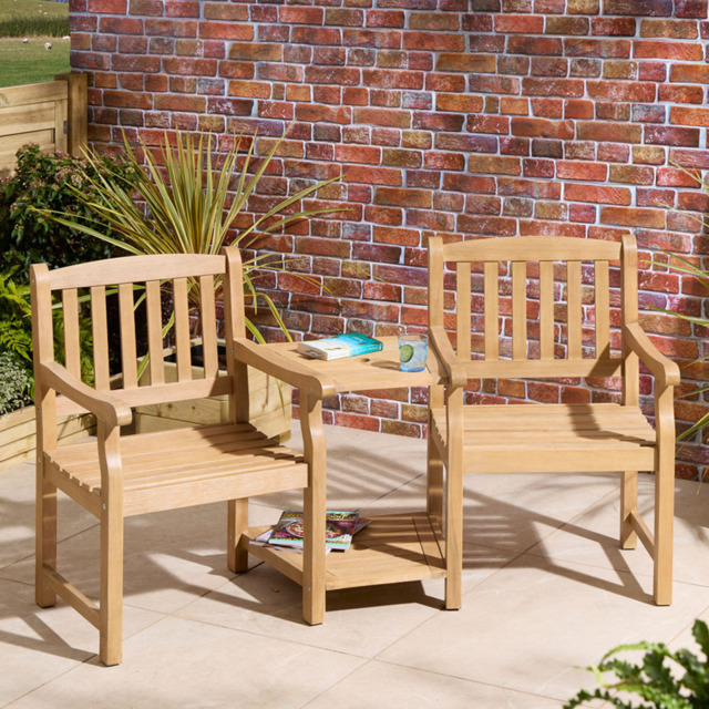 Rowlinson Tuscan Acacia Wood 2 Seater Companion Seat - image 1