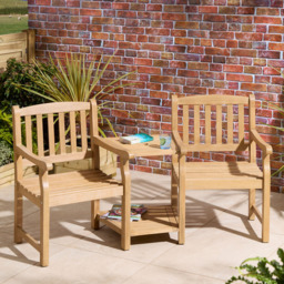 Rowlinson Tuscan Acacia Wood 2 Seater Companion Seat - thumbnail 1