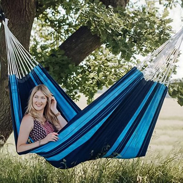 Amazonas Santana Blue Single Premium Traditional Cotton Garden Hammock Only - image 1
