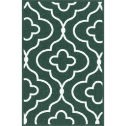 Desire Rugs Emerald Anti Slip Quatrefoil Design Door Mat 160 x 220cm - thumbnail 1