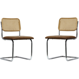 Furniture One PU Rattan Upholstered Dining Chair Set of 2 - thumbnail 2