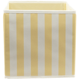 Homebase Striped Yellow Compact Cube Storage Insert 3 Pack - thumbnail 3