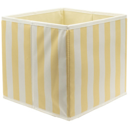 Homebase Striped Yellow Compact Cube Storage Insert 3 Pack - thumbnail 4
