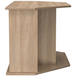 Crowndale Milan White Gloss and Bardolino Oak Single Drawer Corner TV Unit Ready Assembled - thumbnail 3