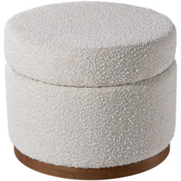 Living and Home Round Ottoman Storage Stool - thumbnail 2