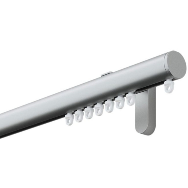 New Edge Blinds 290cm Silver Styleline Gliding Curtain Pole Set with End Cap - image 1