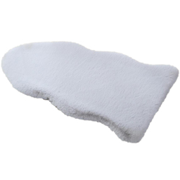 Animal Shape Silver Snow Faux Rabbit Fur Rug 90 x 60cm - thumbnail 1