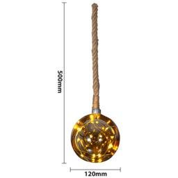 Xmas Haus Brown Light Glass Globe LED Christmas Decoration - thumbnail 3