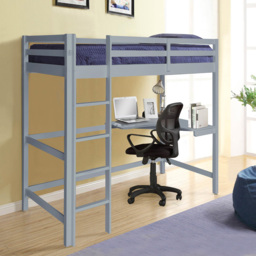 Comfy Living Single Grey High Sleeper with Corner Desk - thumbnail 4