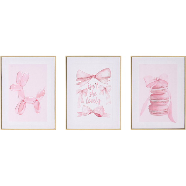 Pink Coquette Aesthetic 40 x 30cm Framed Art 3 Pack - image 1
