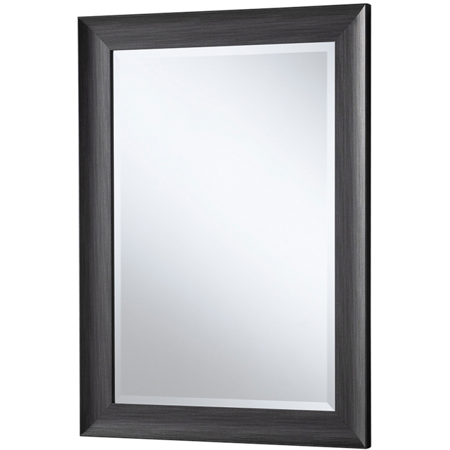 Yearn Dark Grey Scooped Bevelled Framed Wall Mirror 101.5 x 73.5cm - image 1