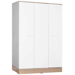 FWStyle White 3 Door Single Drawer Triple Wardrobe - thumbnail 2