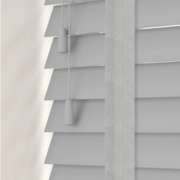 Caecus Faux Wood Tape Venetian Blind Light Grey 150 x 120cm
