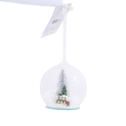White Snowy Tree Scene Bauble - thumbnail 3