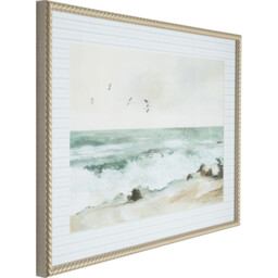 Evening Tide Rope Effect Framed Canvas Blue - thumbnail 2