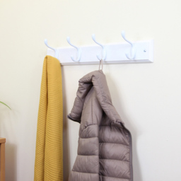 Headbourne White 4 Hook Coat Rail - thumbnail 2