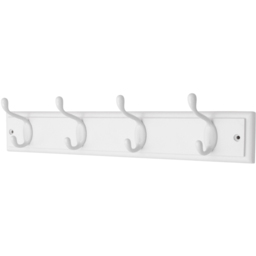 Headbourne White 4 Hook Coat Rail - thumbnail 1