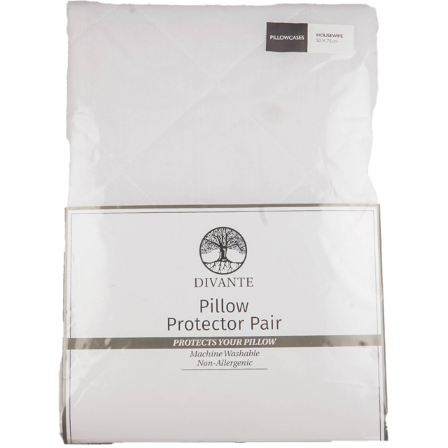 Divante White Pillow Protector 50 x 75cm 2 Pack