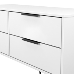 Crowndale Hong Kong 4 Drawer Matt White Bed Box Ready Assembled - thumbnail 4