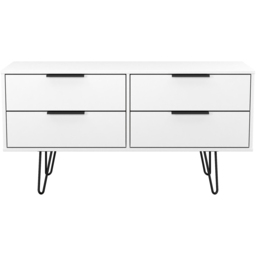 Crowndale Hong Kong 4 Drawer Matt White Bed Box Ready Assembled - thumbnail 3