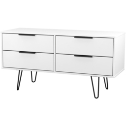 Crowndale Hong Kong 4 Drawer Matt White Bed Box Ready Assembled - thumbnail 2