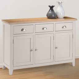 Julian Bowen Richmond Grey and Pale Oak Sideboard