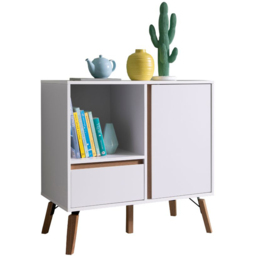 Noa and Nani Otto Single Drawer Single Shelf White Sideboard - thumbnail 2