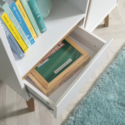 Noa and Nani Otto Single Drawer Single Shelf White Sideboard - thumbnail 3