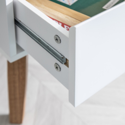 Noa and Nani Otto Single Drawer Single Shelf White Sideboard - thumbnail 4