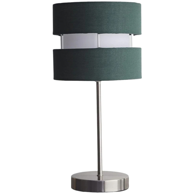 Kliving Forest Green Layered Fabric Shade Table Lamp - image 1