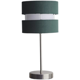 Kliving Forest Green Layered Fabric Shade Table Lamp