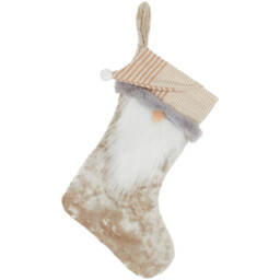 Hanging Mini Gonk Stocking Tree Decoration - Neutral