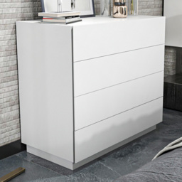 Decorotika Lines White 4 Drawer Chest of Drawers - thumbnail 1