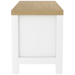 Homebase Clever Cube White and Light Oak Effect 3 Shelf Storage Unit - thumbnail 4