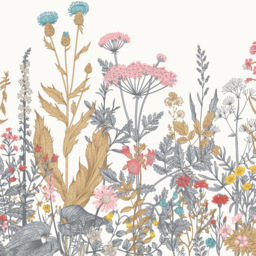 Origin Murals Botanical Fleur White Wall Mural - thumbnail 2