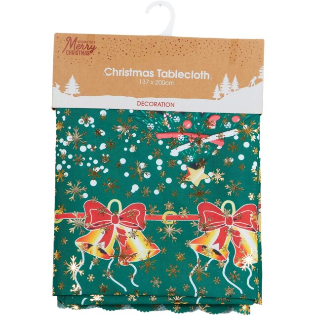 Single Christmas Bells Tablecloth 200 x 137cm in Assorted styles - image 1