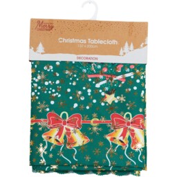 Single Christmas Bells Tablecloth 200 x 137cm in Assorted styles