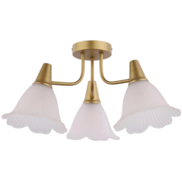 Chloe 3 Way Ceiling Light Fitting Gold - thumbnail 3