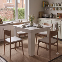 Shefa Line Family White 6 Seater 90-150cm Extendable Dining Table - thumbnail 3