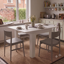 Shefa Line Family White 6 Seater 90-150cm Extendable Dining Table - thumbnail 2