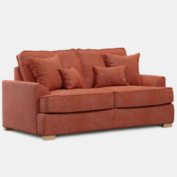 Alba City 2 Seater Ruby Fabric Sofa - thumbnail 2