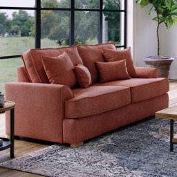 Alba City 2 Seater Ruby Fabric Sofa