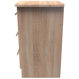 Crowndale Sherwood Bardolino Oak 3 Drawer Bedside Cabinet - thumbnail 3